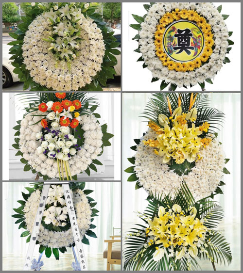 山东济宁梁山县梁山街道庄楼村花圈速递